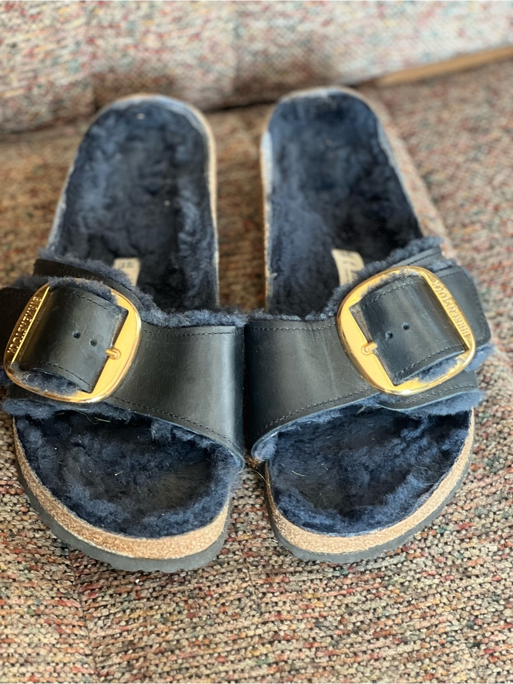 Birkenstock Madrid Big Buckle Shearling Sandals
